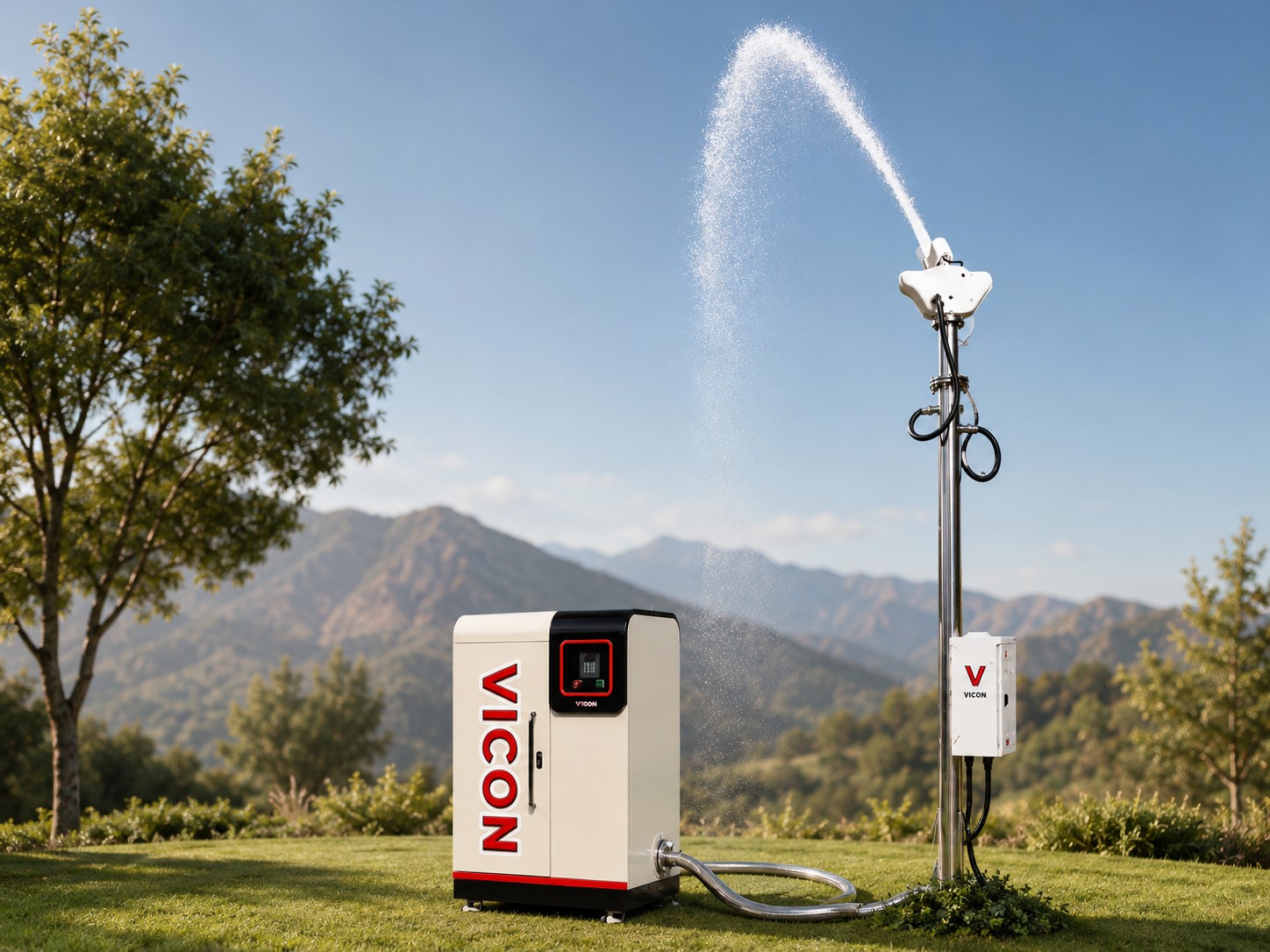 Vicon wildfire protection system spray demonstration