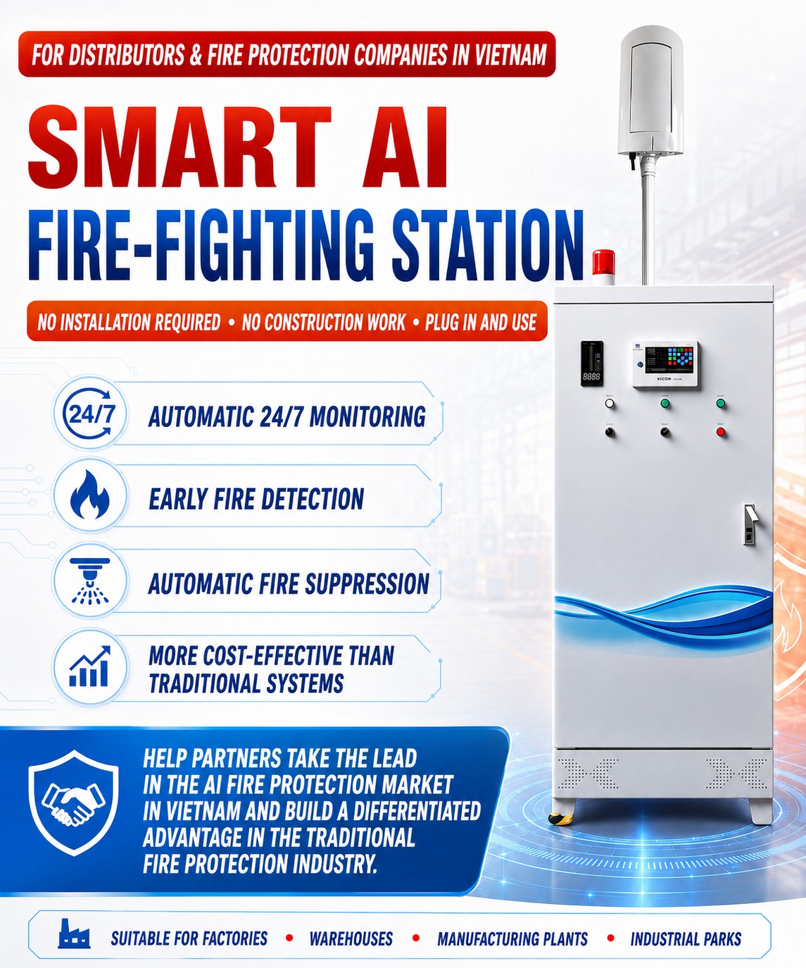 Vietnam all-in-one AI fire sentry